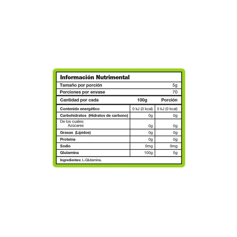 L-glutamina Mad Labz 350g 70 Servicios 100 Pura