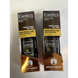 Gurunanda Lot Of 2 Gurunanda 0.33oz 10ml Helichrysum Essential Oil Aromatherapy Roll On