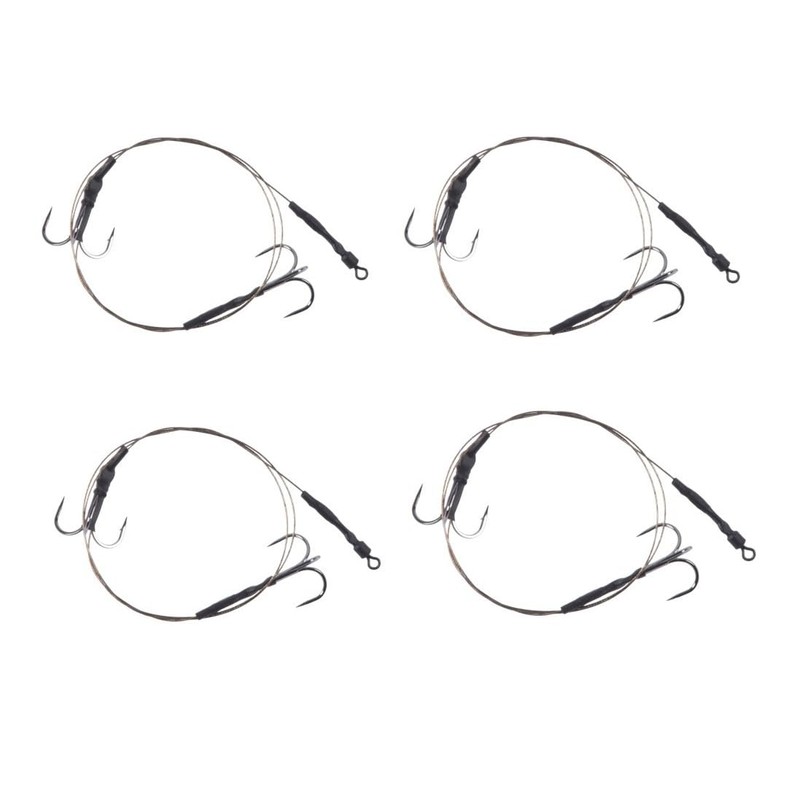 HAWKRIDGE - 4 x Predator BARBED Pike Snap Tackle Double