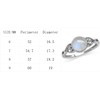 Fashion Stainless Steel Created Moonstone Wedding Engagement Solitaire Ring (Silvery,