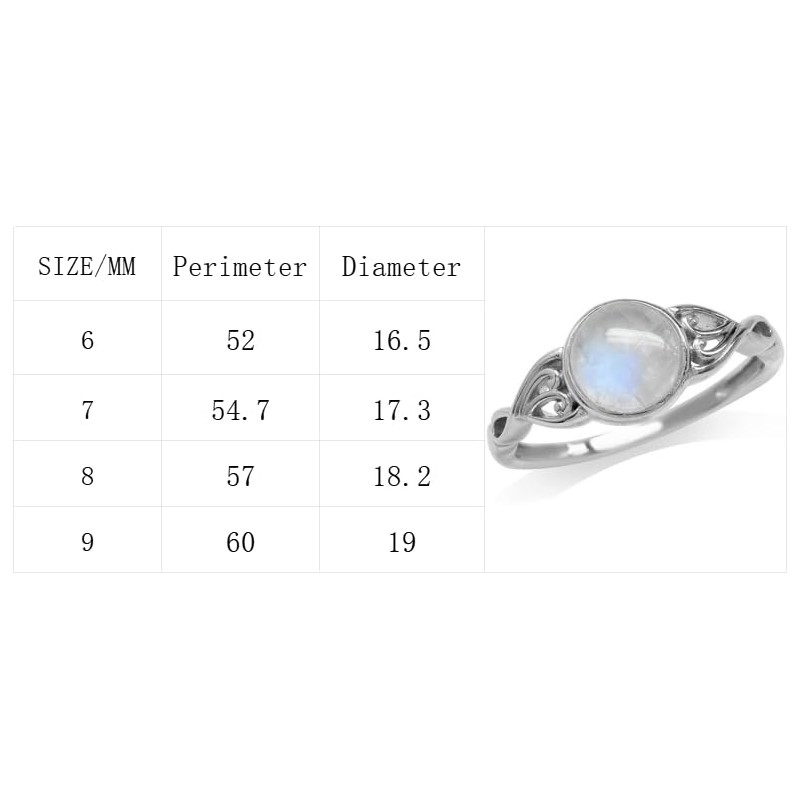 Fashion Stainless Steel Created Moonstone Wedding Engagement Solitaire Ring (Silvery,