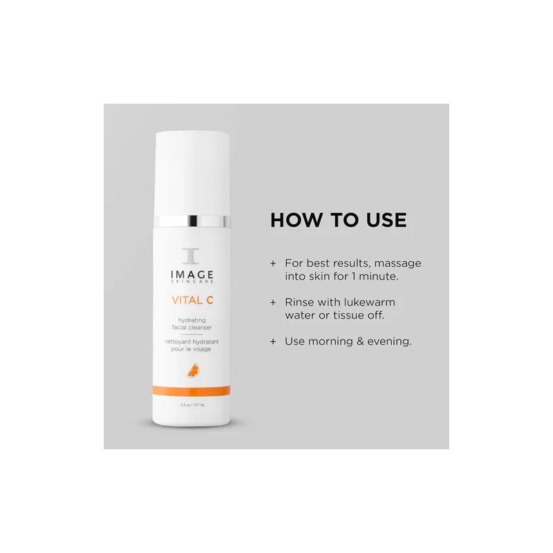 Image Skincare, Limpiador Facial Hidratante Vital C, Gel De