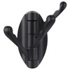 Angle Simple Folding Towel Hook Matte Black, Metal Swivel Robe