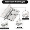 ZIUZI 16 Pcs Small Stainless Steel Door Hinges, 2 inch
