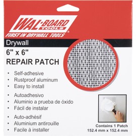 WAL-BOARD TOOLS 10 Pack Drywall Patches, Rustproof Aluminum, Self Adhering, Drywall Repair, Made in The USA, 054-062