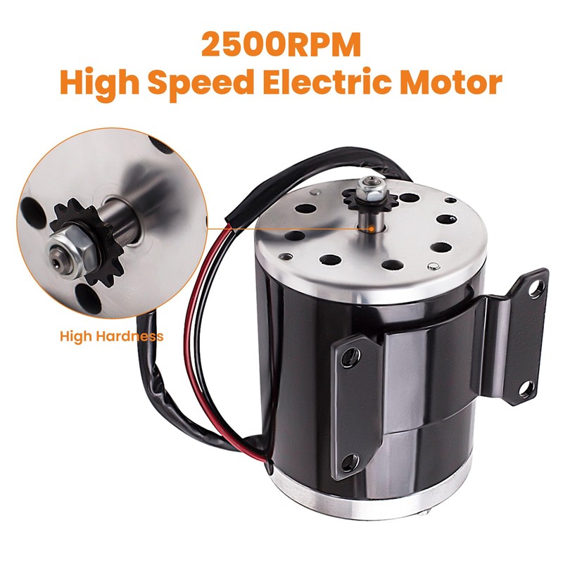 maXpeedingrods 500W 24V DC Brush Electric Motor ZY1020 with Bracket
