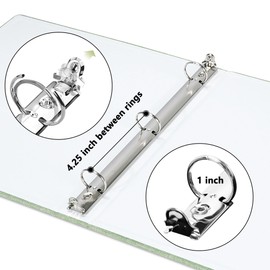 Vienrose Photo Album Self Adhesive 3 Ring Binder Photo Albums, Linen Cover Scrapbook Album, Photo Album Book with Sticky Pages Fit 2x3 4x6 5x7 8x10 Photos (Lightgreen, 40 Sheets/ 80 Pages)