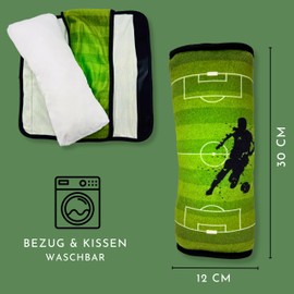 HECKBO Boys Girls Kids Gym Bag - Football - 40 x 32 cm - School Sports - Backpack, Bag, Sports Bag, Football Bag, 1 x belt cushion