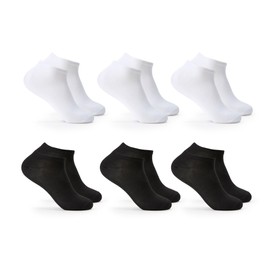 Keds 6PK Ladies Low Cut Socks – Flat Knit Design – One Size Fits Most (6-10) – Soft & Comfortable – Breathable & Lightweight – Everyday Casual Wear – Black/White