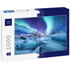 Lais Puzzle Aurora Borealis/Northern Lights on the Lofoten, Norway 1000 Pieces