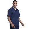 Cherokee Workwear Scrubs Men's Zip Front Jacket, Navy, 4X-Large