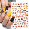 IDDFEVE Fall Nail Art Stickers, Thanksgiving Day Fox Nail Decals,