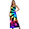 Plus Size Maxi Dresses Sundress for Women Loose Rainbow Printed