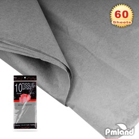 PMLAND Premium Quality Gift Wrapping Paper - Gray Color - 20 Inches x 26 Inches 60 Sheets