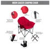 ALPHA CAMP Oversized Moon Saucer Chair with Folding Cup Holder