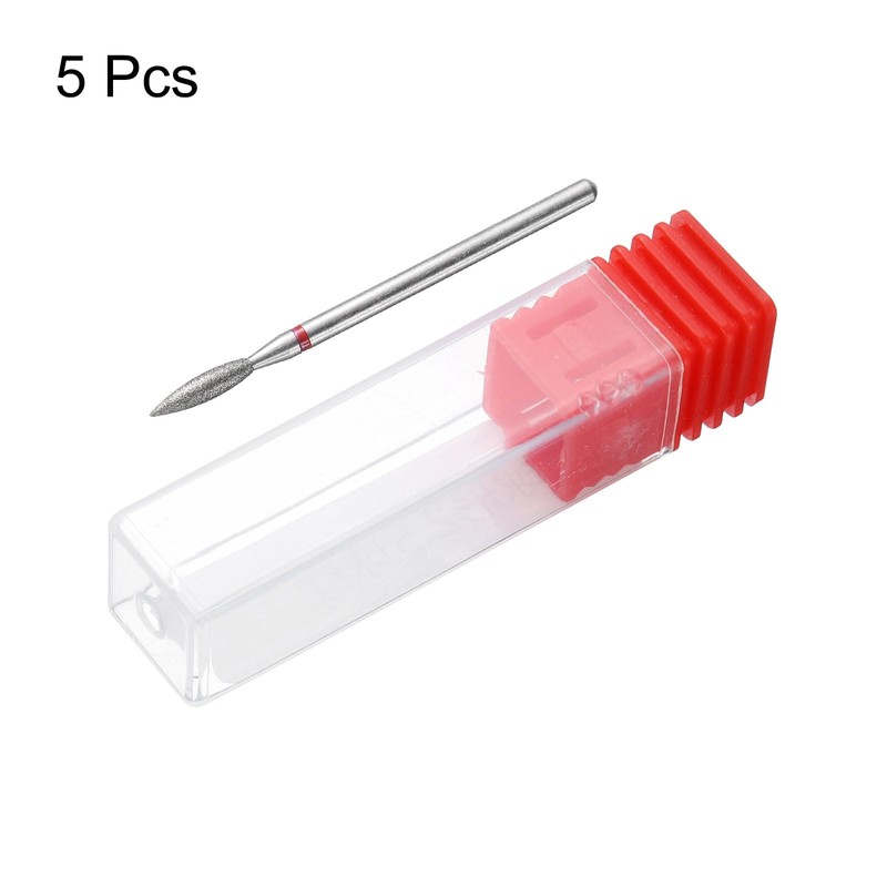 sourcing map 5pcs 200-230 Grits Diamond Grinding Bit 2.2mm Oval