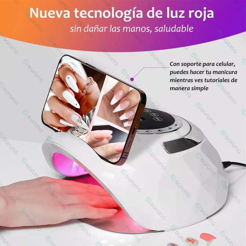 Buruna Lámpara De Uñas 300w/70led Secadora Uñas,lámpara Uv Uñas