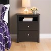 Prepac Sonoma 2 Drawer Nightstand: Elegant Bedroom Furniture, Bedside Table