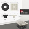 WEBANG 6 Inch Square Shower Floor Drain with Flange,Quadrato Pattern