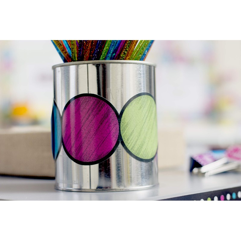 Teacher Created Resources 3498 Chalkboard Brights Circles Die-Cut Border Trim