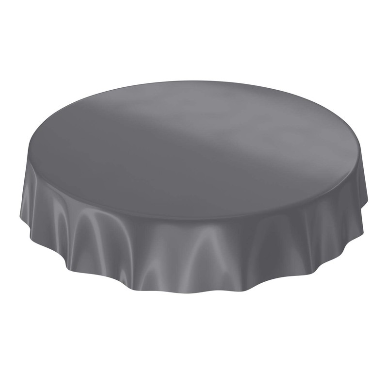 Oilcloth Tablecloth Oilcloth Washable Tablecloth Plain Gloss Plain Anthracite Cut