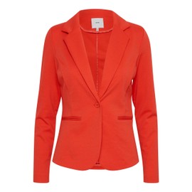 ICHI IHKATE BL Women's Blazer, Short Stretch Jacket, One-Button, with Lapel Collar