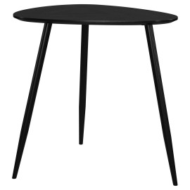 Coaster Odessa Mid-Century Triangular Solid Wood End Table Black