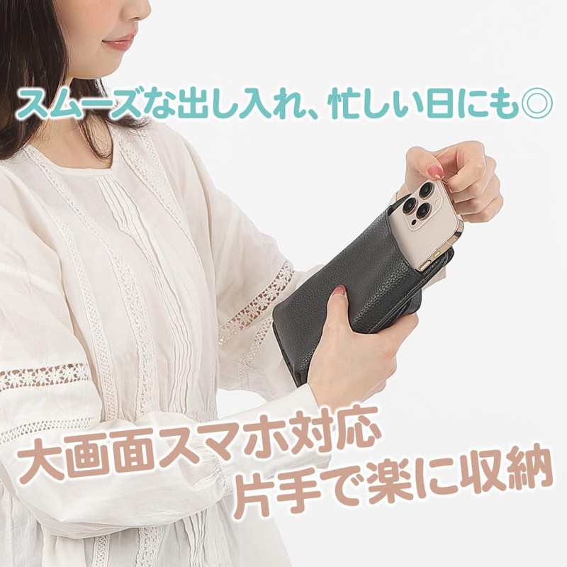 スマホショルダー 撥水 軽量 ミニポーチ スマホポーチ 財布 シンプル かわいい レディース 通学