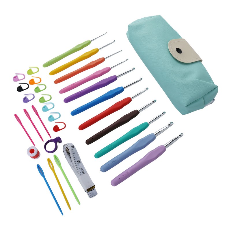 31 Piece Crochet Hooks Set Professional Ergonomic Crochet Hooks with