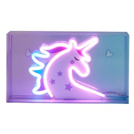 Heritage Kids Unicorn Acrylic Light Up Neon Sign for Wall or Table, 9" W x 5" H x 1.8" D