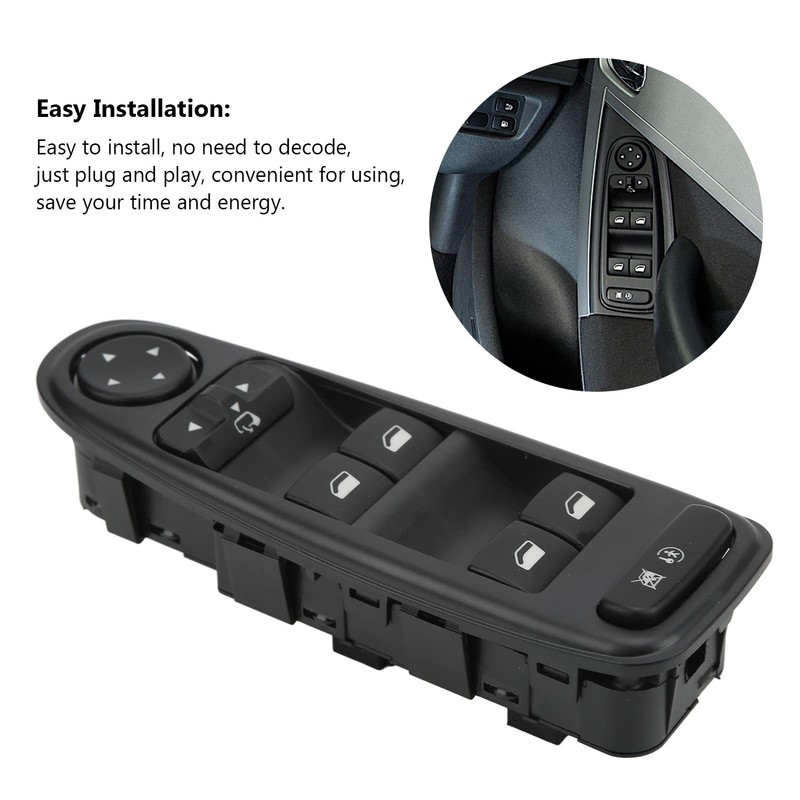 KIMISS Power Master Front Driver Window Regulator Switch, Push Button,