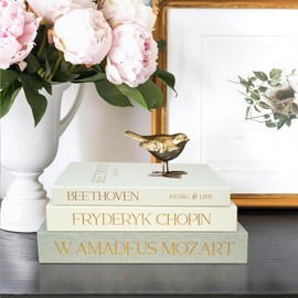 Set of 3 Linen Decorative Books for Home Decor,Modern Faux Decor Book for Decoration,Aesthetic Fake Books for Coffee Table/Bookshelf Decor,Photo Storage or Keepsake Box(Sage)