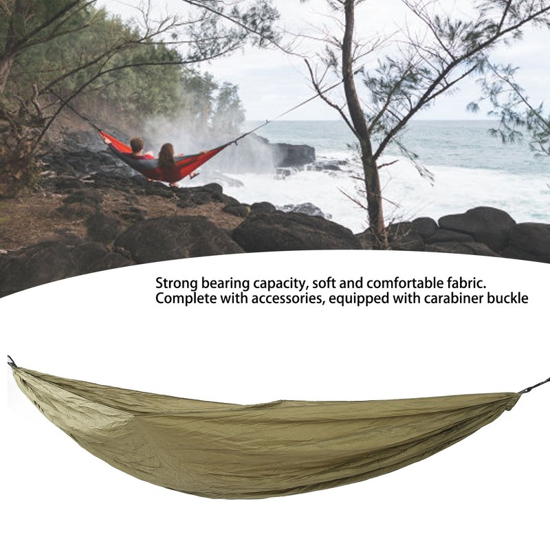 Double Hammock Lengthened Nylon 2 Person Hammock for Camping Backpacking