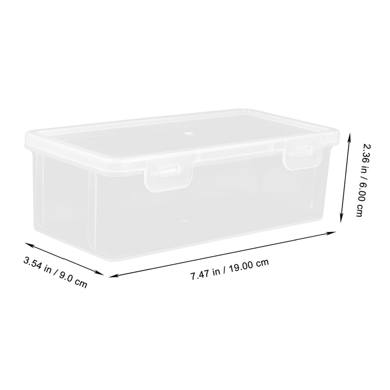 FUNOMOCYA 2pcs Medium Plastic Storage Box Set Office Classroom Container
