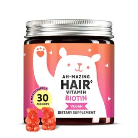 Bears with Benefits Biotin Gummies for Hair Growth, Skin & Nails –  5000 mcg Biotin + Vitamins C & E - 30 Gummies - Vegan Wild Berry Flavor - 1 Month Supply:_1-month supply