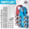 Kaas Battery Terminal Connectors Set - Red/Blue Top Post for