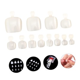 Mikinona 600pcs Artificial Toe Nail Tips Full Cover Nail Art Toe Decoration Diy Pedicure Supplies for Salon Home Use