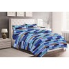 Night Zone Duvet Cover Set Max Blocks Blue Reversible Printed