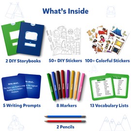 Skillmatics Storybook Art Kit - All My Adventures Art Kit for Kids, Write & Create Storybooks, Creative Activity for Boys & Girls, DIY Kit, 150+ Stickers, Gifts for Ages 5, 6, 7, 8, 9, 10