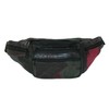 CTM Patch Leather Small Fanny Waist Pack, Black