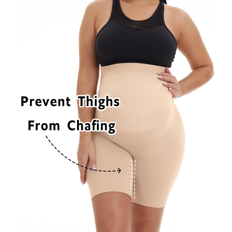 KUNINDOME Plus Size Maternity Shapewear, Nude, 4X-Large