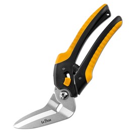 LABEAR-8.5" Heavy Duty Scissors, Carpet Cutter, Industrial Scissors, Multipurpose, Scissors for Cardboard, Leather, Pruning, Gardening, Professional Soft Grip Stainless Steel