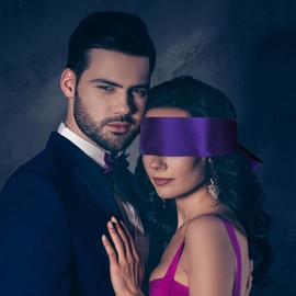 FRESHME 2 Pack Satin Sleep Mask Soft Adjustable Lightweight Silk Sleep Mask for Couples Double Sided Dark Purple & Black + Black