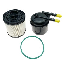 5 Micron 6.7 Powerstroke Fuel Filter Water Separator Kit for 2011-2016 Ford F250 F350 F450 F550 Super Duty 6.7L V8 Diesel Replace BC3Z-9N184-B BC3Z9N184B FD-4615 FD4615
