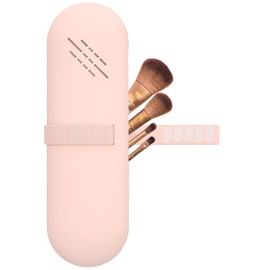 Seviete Funda para brochas de maquillaje con broche Estuche organizador de maquillaje, Neceser. Protección para tus brochas de maquillaje. Soporte de viaje portátil impermeable (Rosa Pastel)