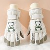 Ski Gloves with Thick Warm Liner Windproof Cartoon Print Hand