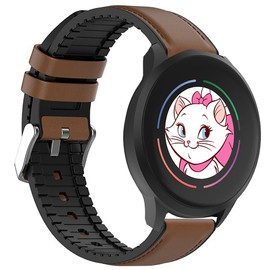 Lamshaw Compatible with iTouch Sport 4 Bands, 20mm Leather Silicone Breathable Replacement Smartwatch Strap Wristband Compatible with iTouch Sport 4 / Sport 3 / AIR 3 40MM Smartwatch (Brown)