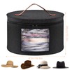 WEFINEST Round Hat Boxes with Lids, 43 x 26cm Felt