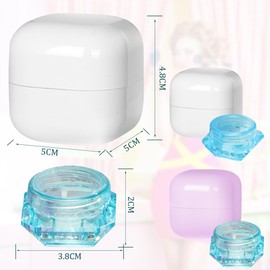 Cream Tin, Pack of 4, Cosmetic Tin, Cream Jar, Mini Clear Jar Jar with Lid, Refillable Cosmetic Container for Lip Balm, Cosmetics, Cream, Samples, Nail Art