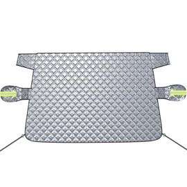 Windshield Snow Cover for Winter - Custom Fit Graphene Car Windshield Cover Outside for Ice, Snow & Hail Protection | Frost Guard with Storage Bag for SUV and Sedan (Medium)